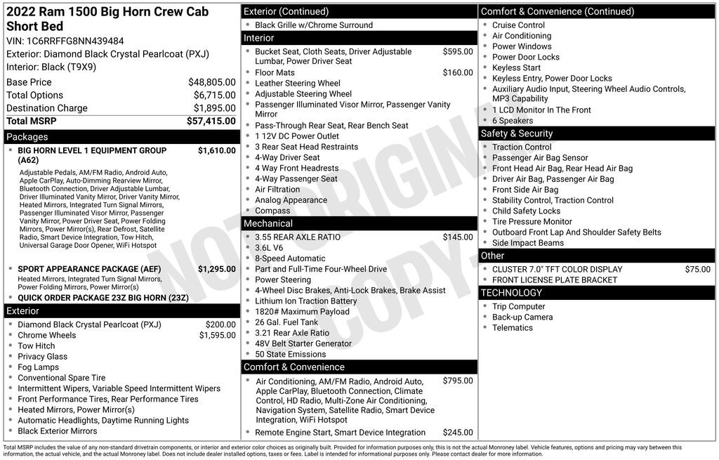 ram ram 1500 pickup 2022 1C6RRFFG8NN439484 image ram ram 1500 pickup 2022 1C6RRFFG8NN439484 image